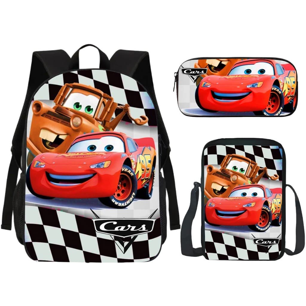 Itens Escolares Mochila Estojo Lancheira Carros Corrida