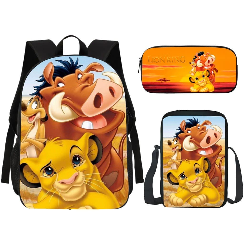 Material Escolar Mochila Estojo Lancheira Rei Selva Leão