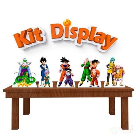 Kit 5 Displays De Mesa Festa Decoração Infantil Dragon Ball Z