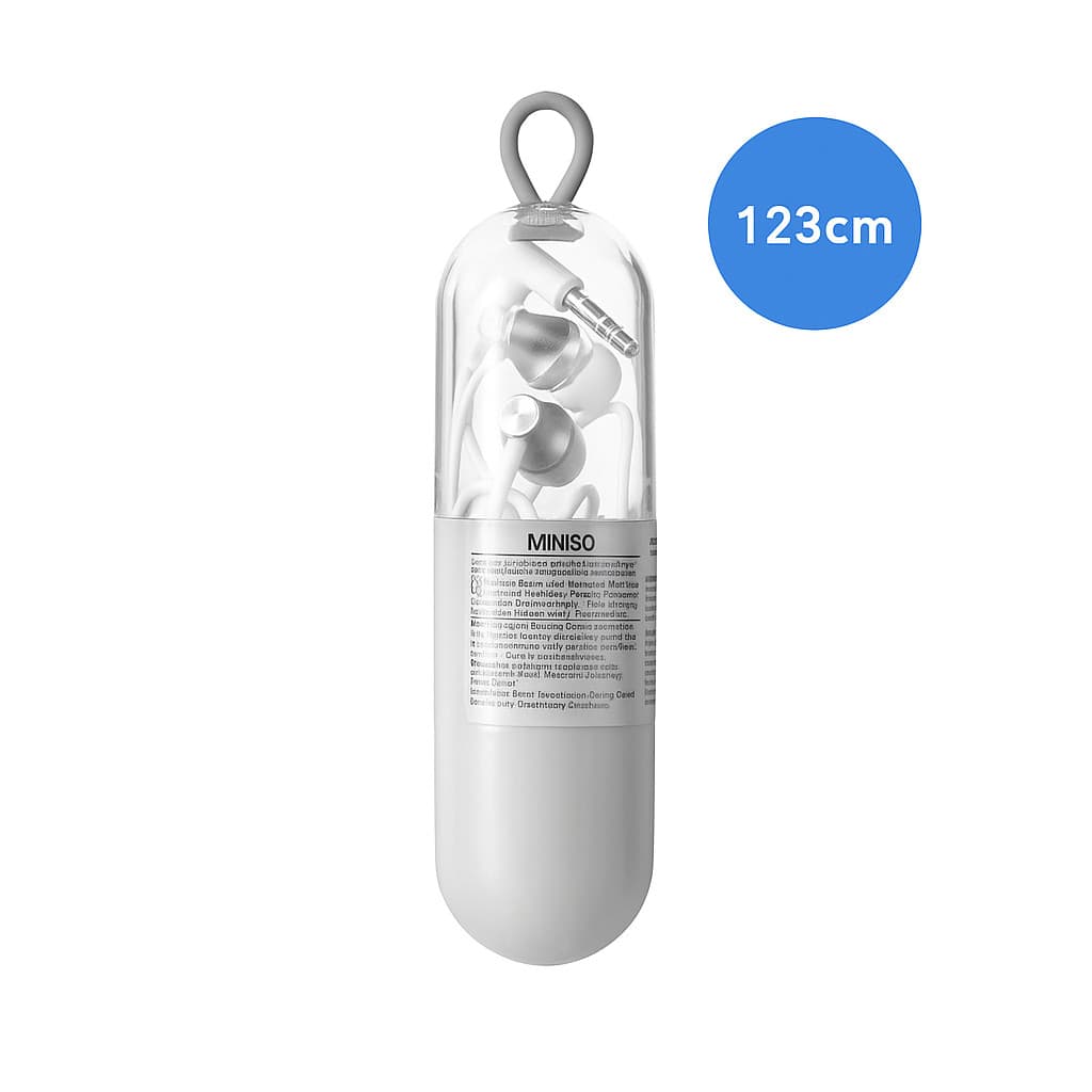 Fone de Ouvido com Fio P2 3.5mm Auricular Branco com Estojo Headset para Celular Tablet Notebook