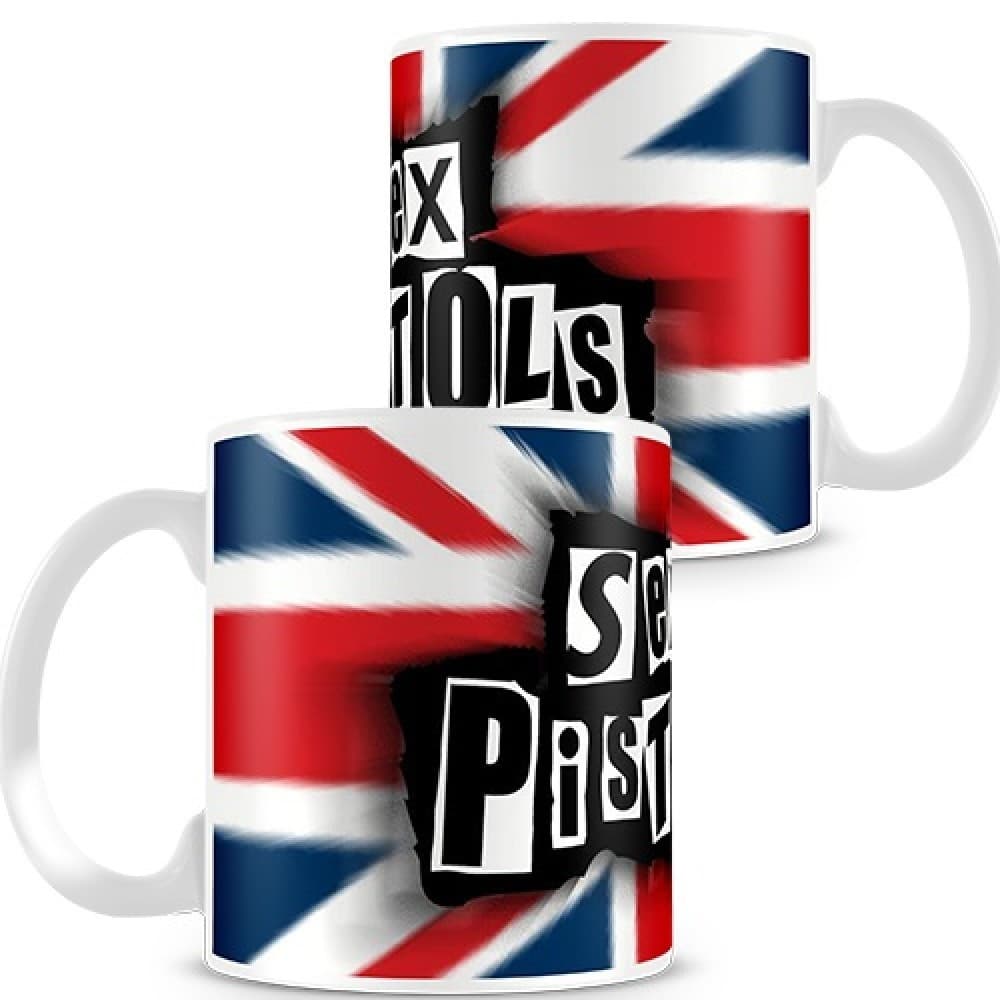 Caneca de bandas de rock Sex Pistols punk moicano london