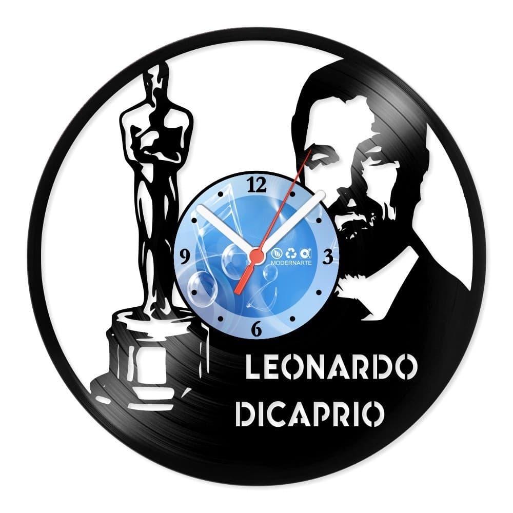 Relógio De Parede Disco Vinil Celebridades Oscar Dicaprio