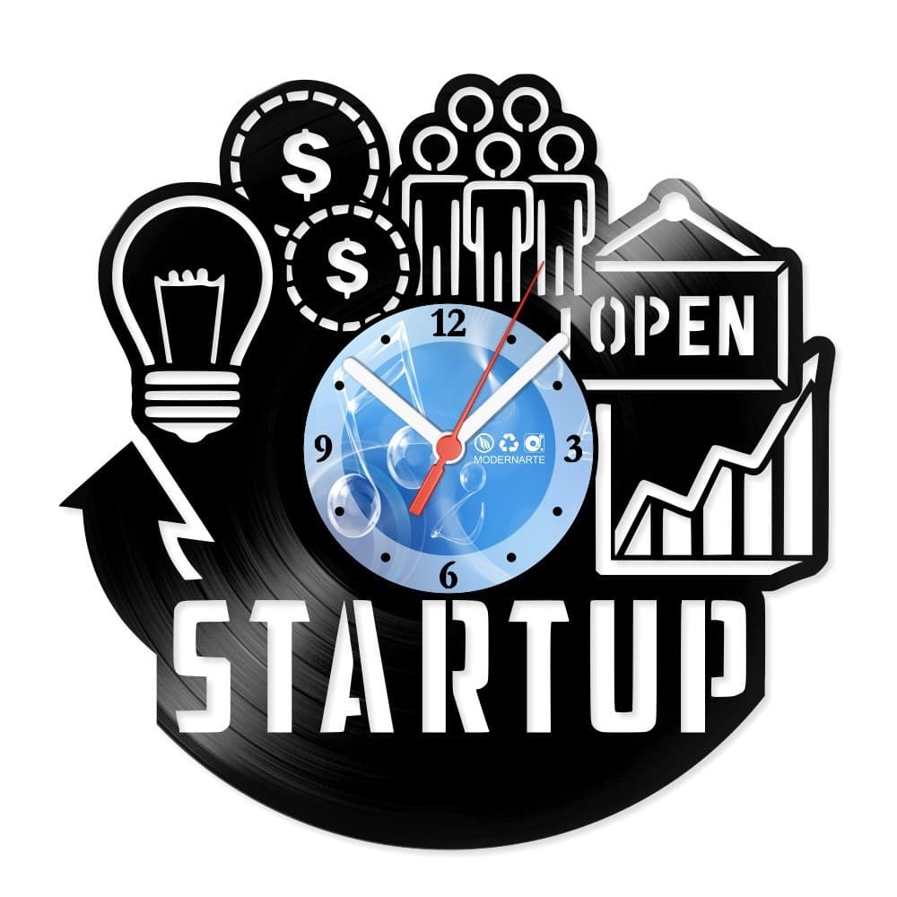 Relógio De Parede Disco Vinil Diversos Startup