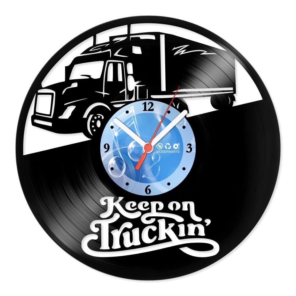 Relógio De Parede Disco Vinil Diversos Keep On Truckin
