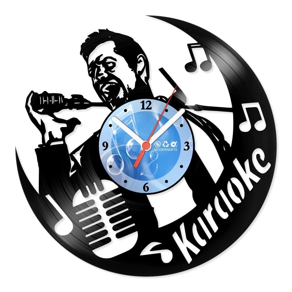 Relógio De Parede Disco Vinil Música Karaokê 2