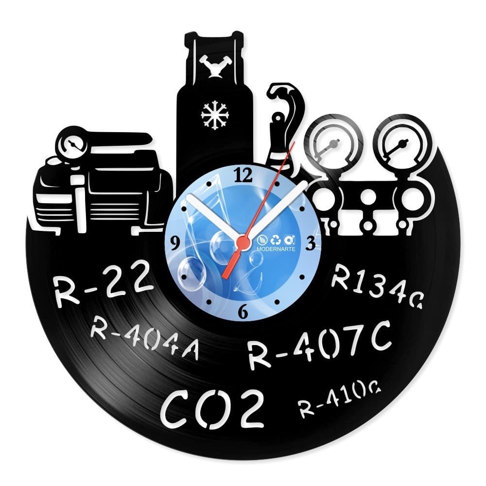 Relógio De Parede Disco Vinil Profissões Refrigeração
