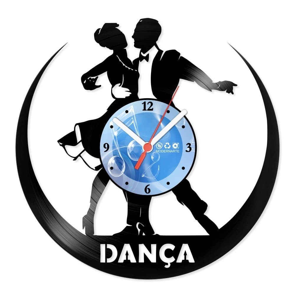 Relógio De Parede Disco Vinil Diversos Dançarinos Dança
