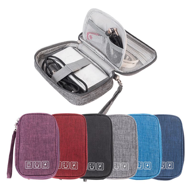 Mini Multifuncional Necessaire organizadora bolsa portatil celular cabos fios armanazamento