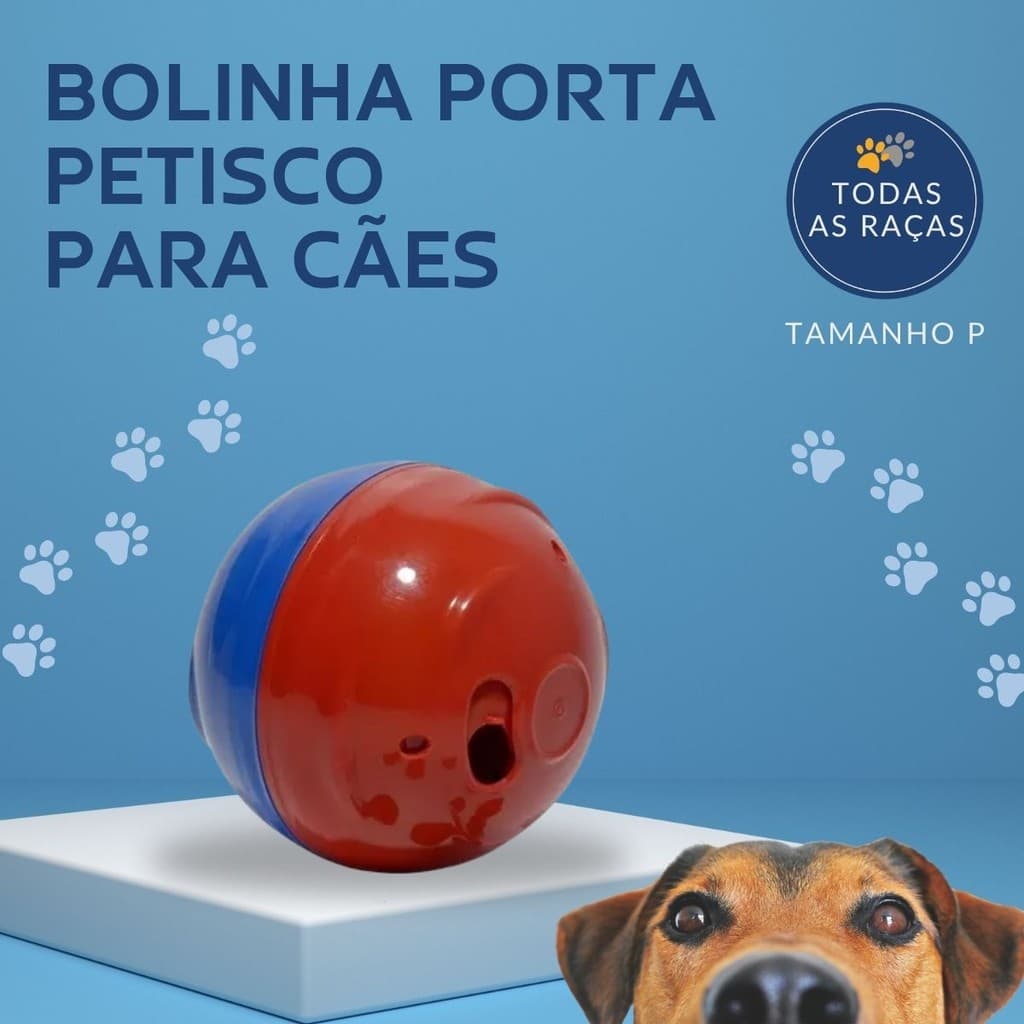 Bola Brinquedo Ração Cachorro Cães Porta Petisco Pequeno Interativo Divertido Anti Stress Bolinha