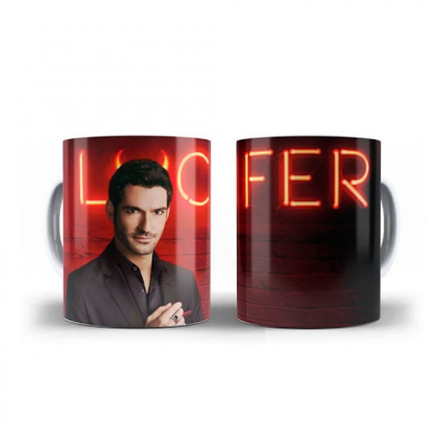 Caneca Branca Series Lucifer Asas Anjo Policial American Detetives