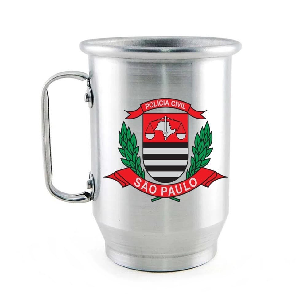 Caneca de Alumínio Policia Civil Policial Brasão Tira Delta