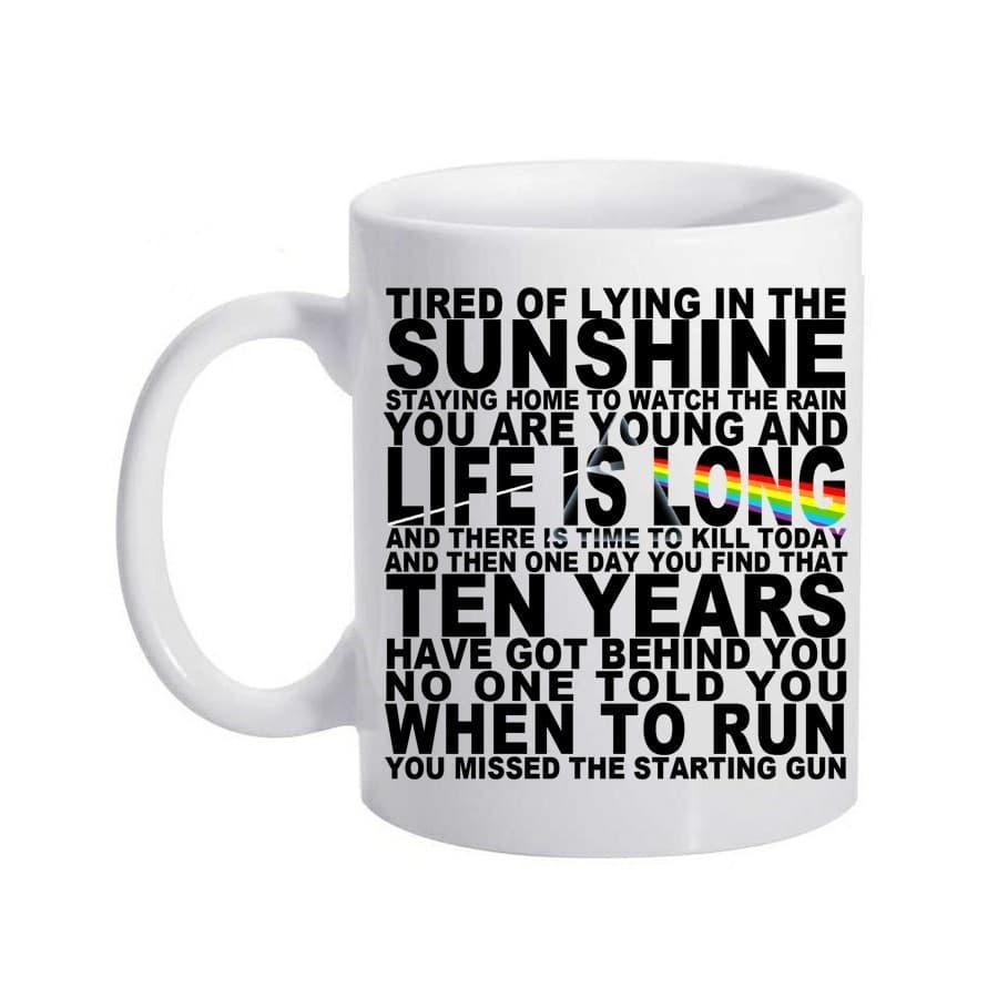 Caneca Pink Floyd Sushine Time Frases Logo Bandas De Rock