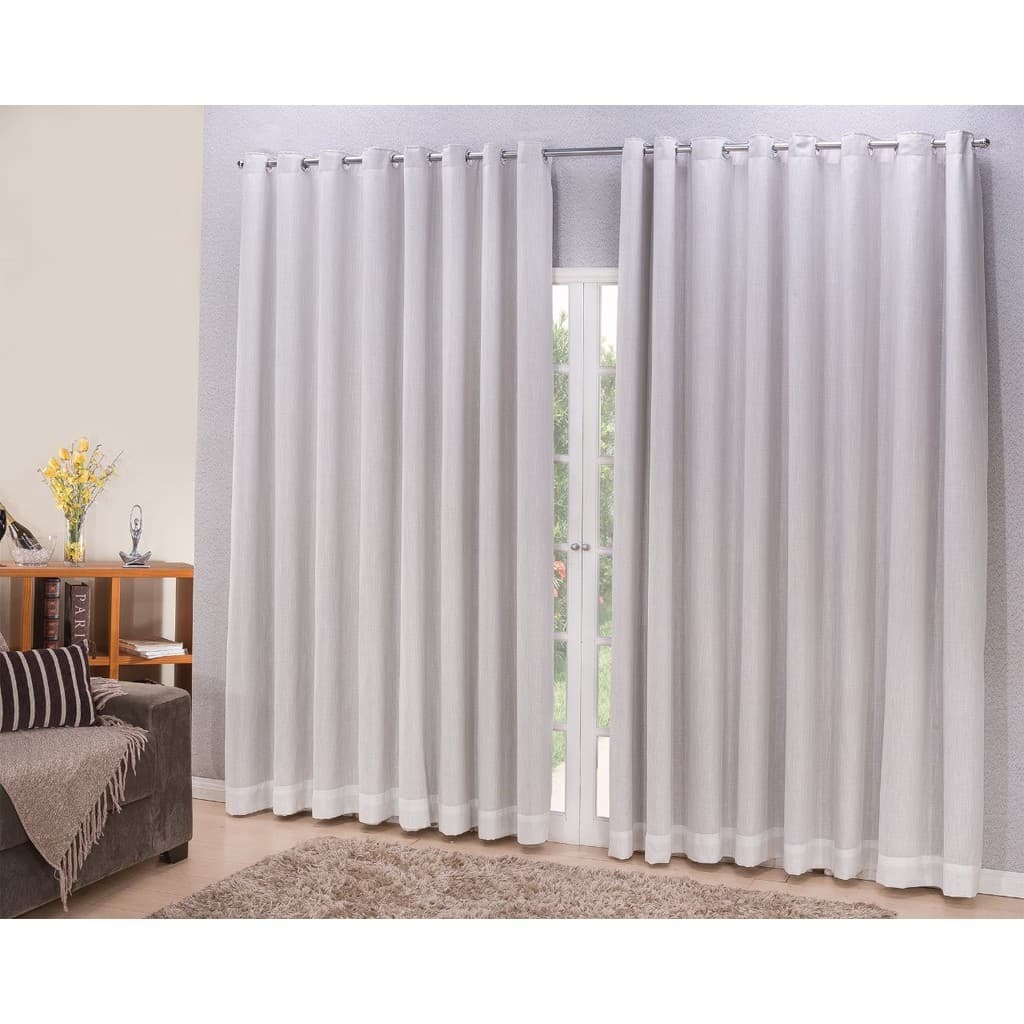 Cortina Blackout com linho 3,00x2,50 Para Varão Simples