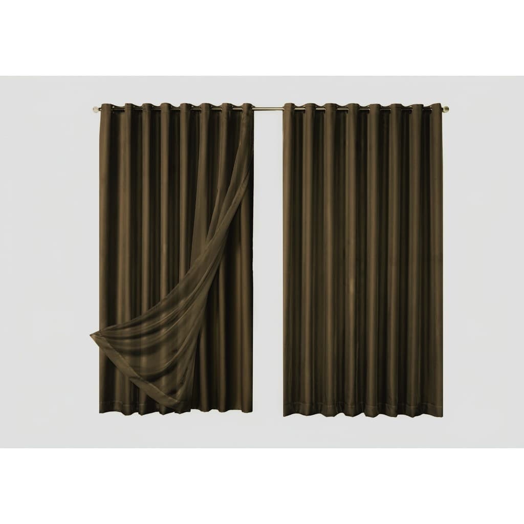 Cortina Blackout com voil 3,00x2,00 Para Varão Duplo