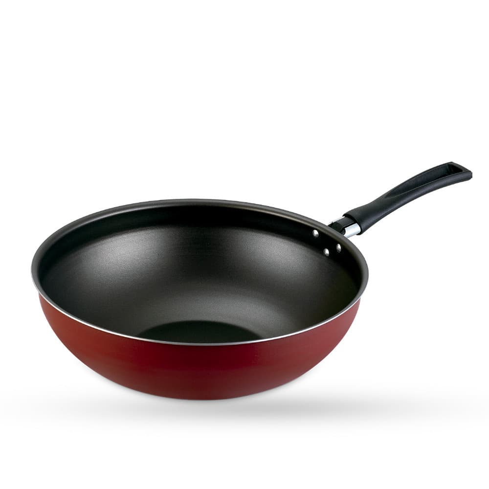 Wok Sem Tampa E Com Cabo Exclusive Vermelha Nº28