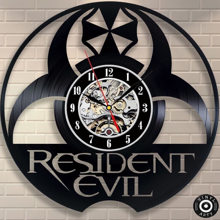 Relógio de Parede Relógio de parede Resident Evil - Relógio De Disco de Vinil Decorativo Vintage Sil