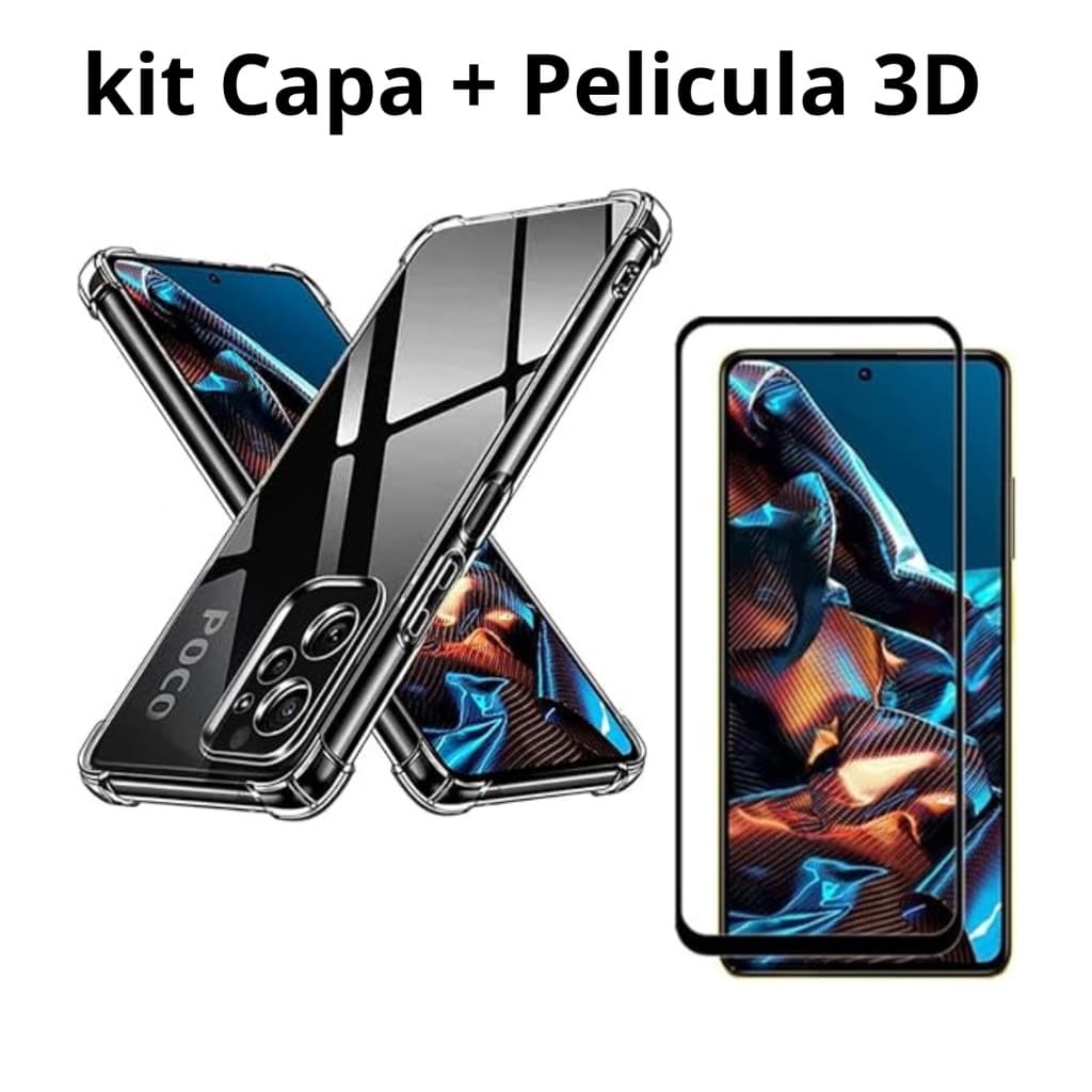 Kit Capa Anti-Impacto + Pelicula 3D Poco X5 PRO  ou Pelicula de Privacidade Proteção e Qualidade