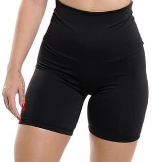 Short Modelador Feminino Zero Barriga Abdominal Com Cós Alto
