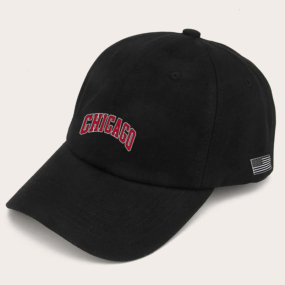 Boné masculino baseball Chicago Cidade Euabone preto original Tribos