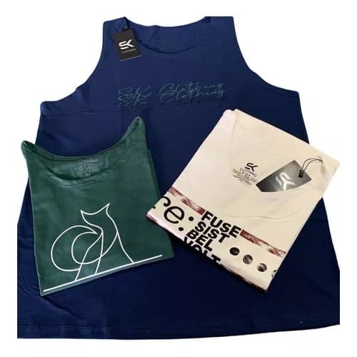 Kit 5 Regatas Masculinas Tamanhos Especiais Plus Size G1 ao G9 e P ao GG