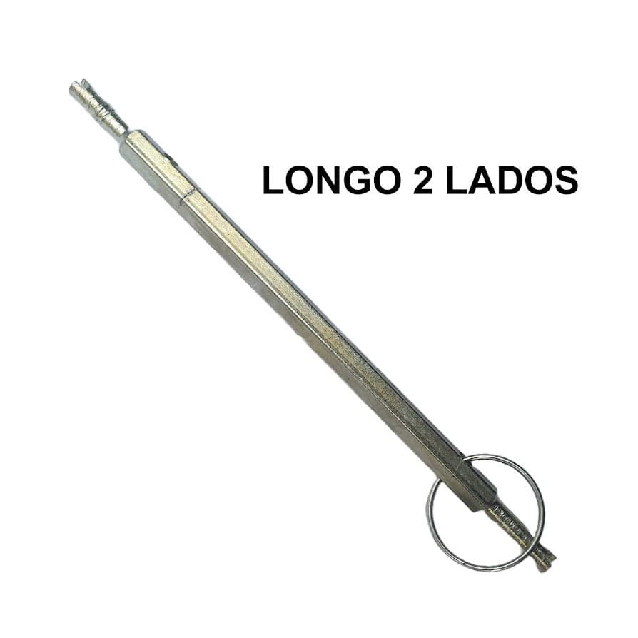 Saca Válvula Tarraxa Pneu Longa Sextavada 2 Lados