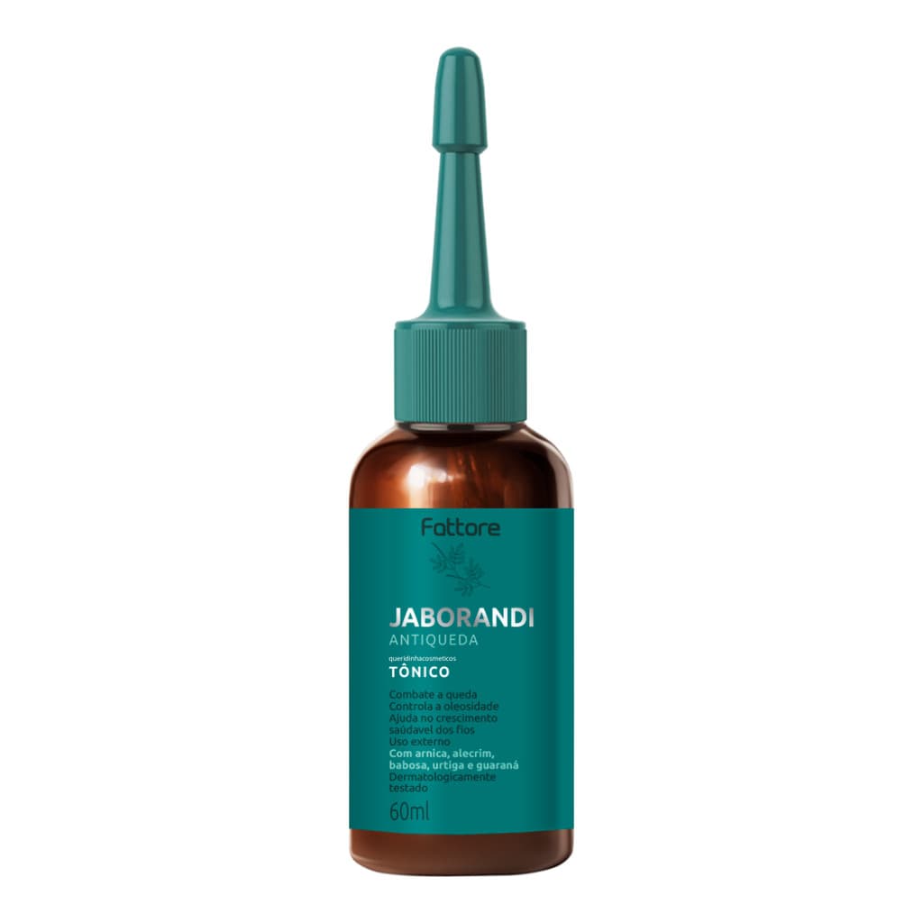 Tônico Antiqueda Jaborandi Fattore 60ml Ajuda no Crescimento Saudável