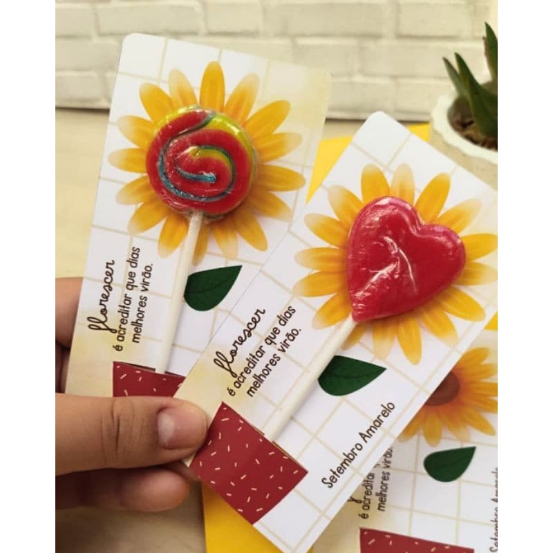 Cartão Setembro amarelo - Cards Setembro amarelo - lembrancinha Setembro Amerelo - Cartão Girassol
