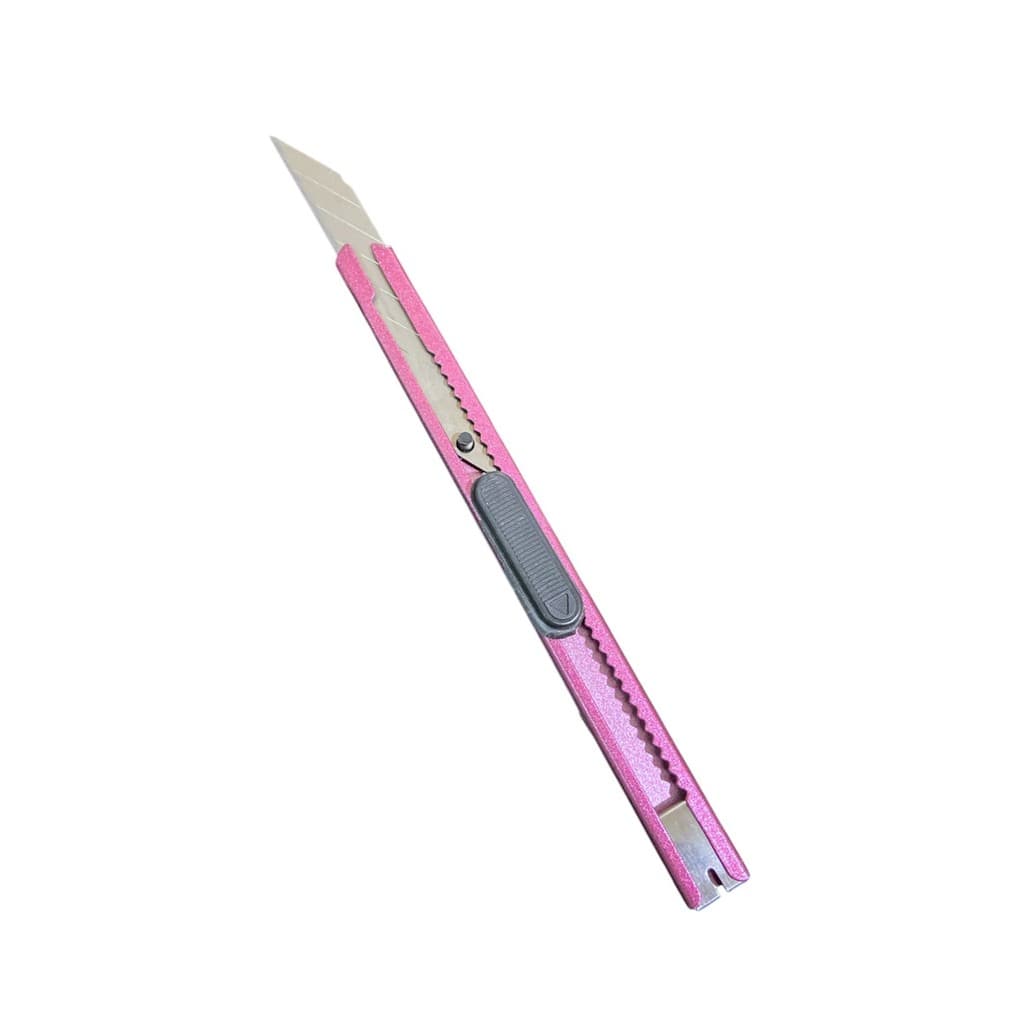 Estilete Basic 9mm - Lâmina Aço 30° - Cores Azul, Rosa, Dourado