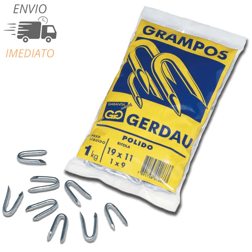 Grampo Polido Para Cerca Arame Farpado 19x11 1kg Gerdau