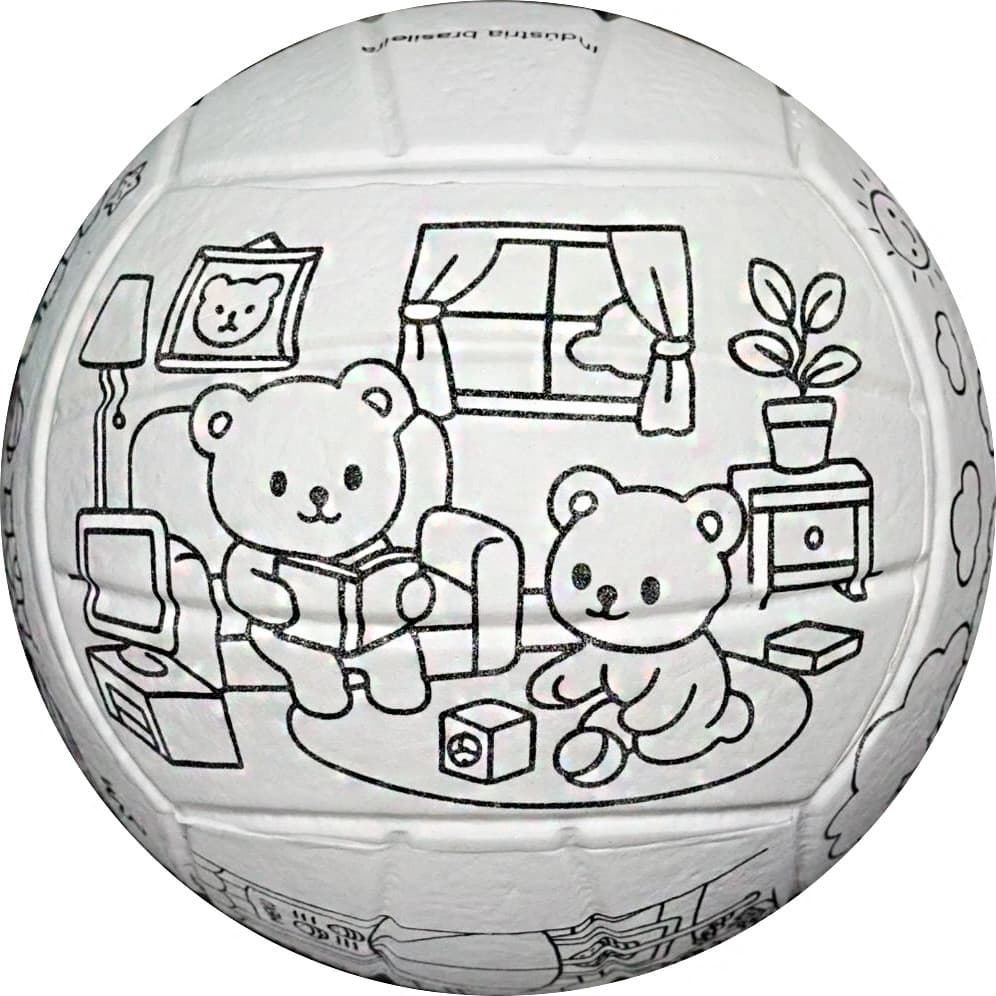 Bola Para Colorir em E.V.A