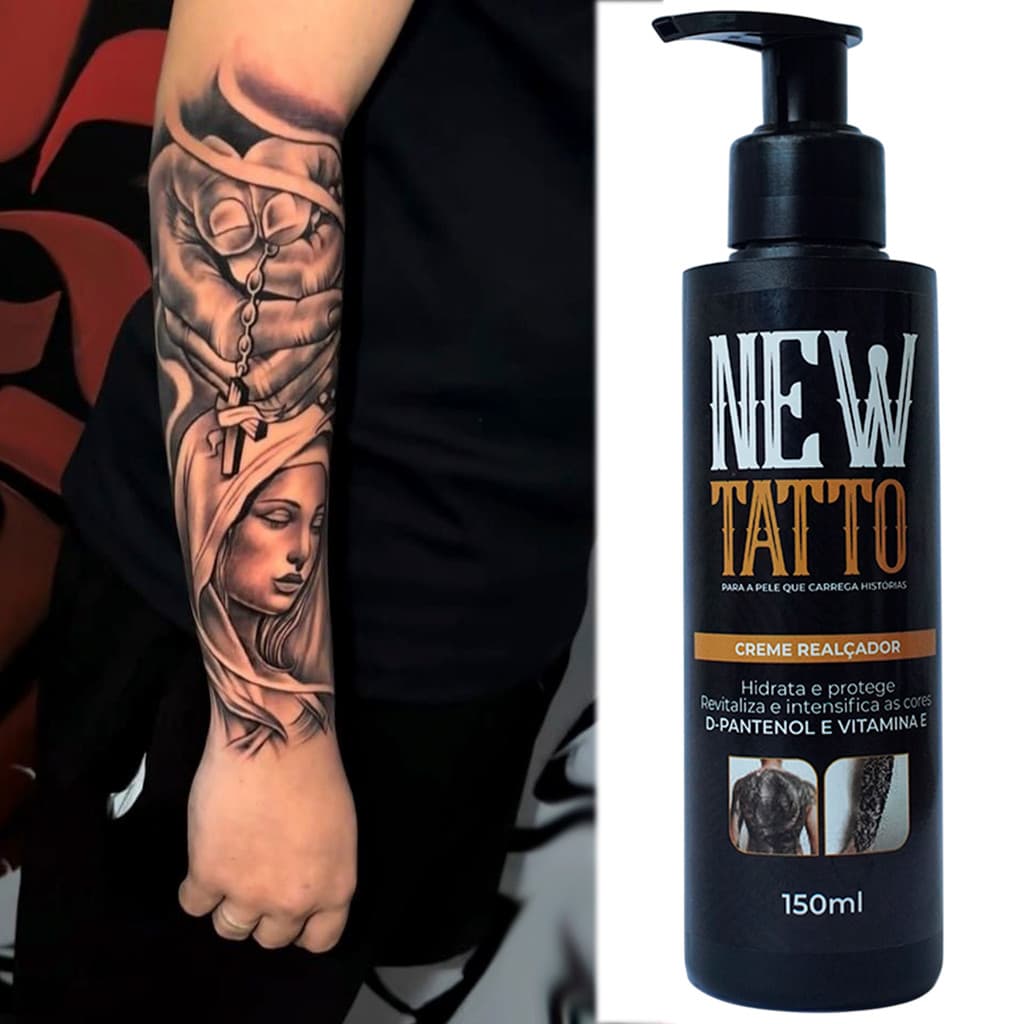 Creme Realçador Para Tatuagem New Tatto 150ml | Revitaliza e Intensifica as Cores 💛