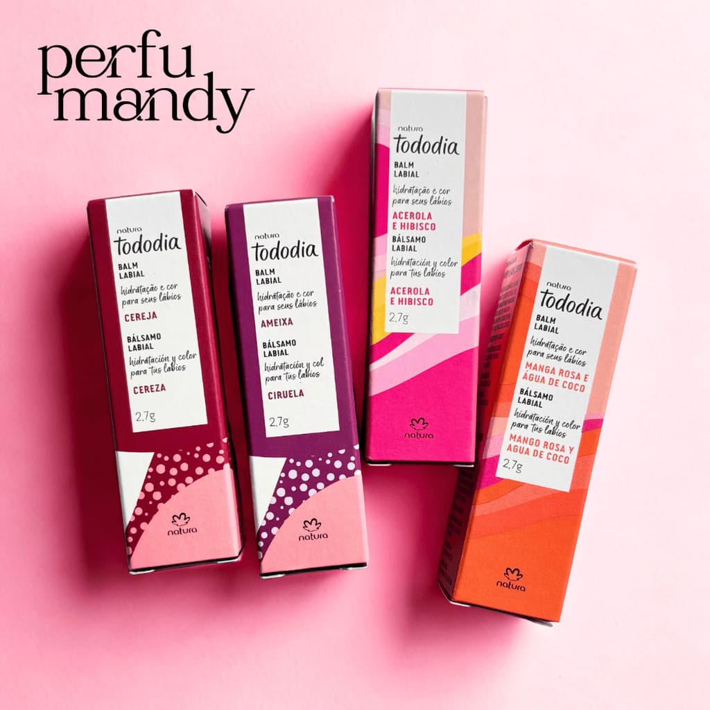 NATURA Balm Labial Tododia (Ameixa, Cereja, Manga Rosa e Acerola)