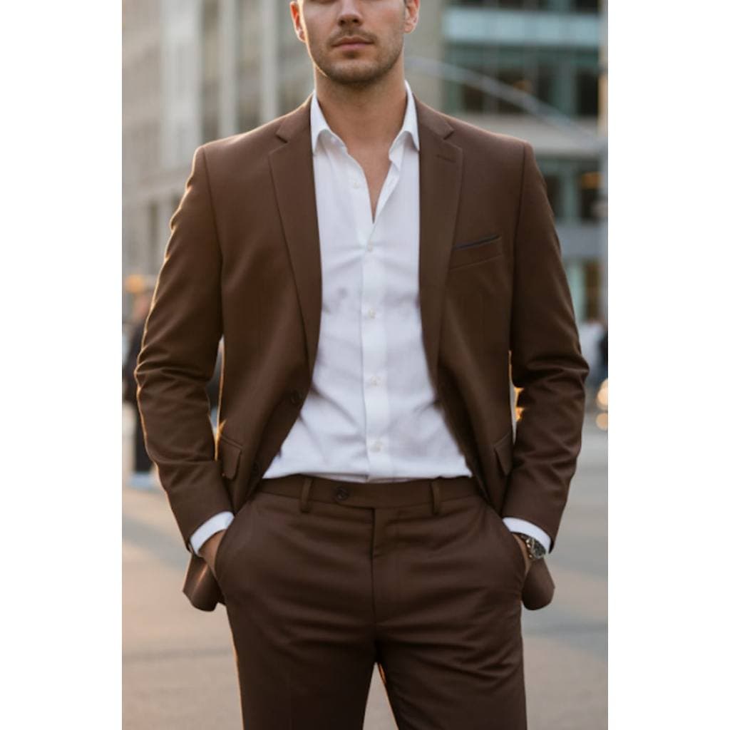 Terno Oxford Marrom Lapis - Premium -  Gramatura 180 - Prespontado -  2026 - Cores Raras - Exclusivo Lançamento
