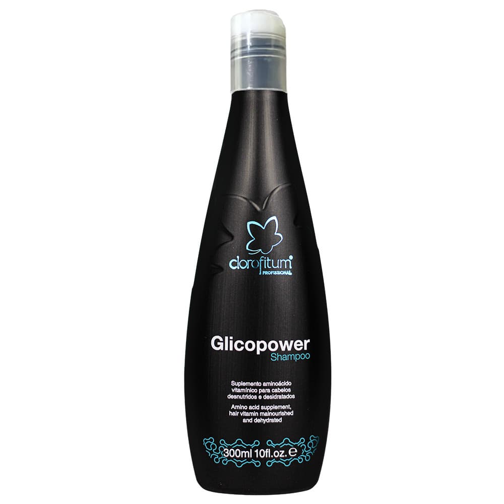 Shampoo Glicopower Multifunção para Cabelos Desnutridos e Desidratados Clorofitum 300ml