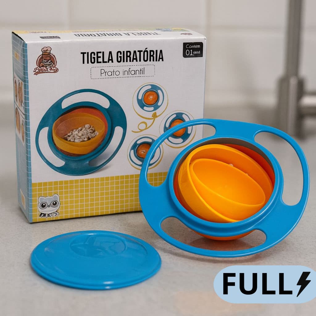 Tigela Mágica 360º Anti Derramamento Infantil Bebê Giro Bowl