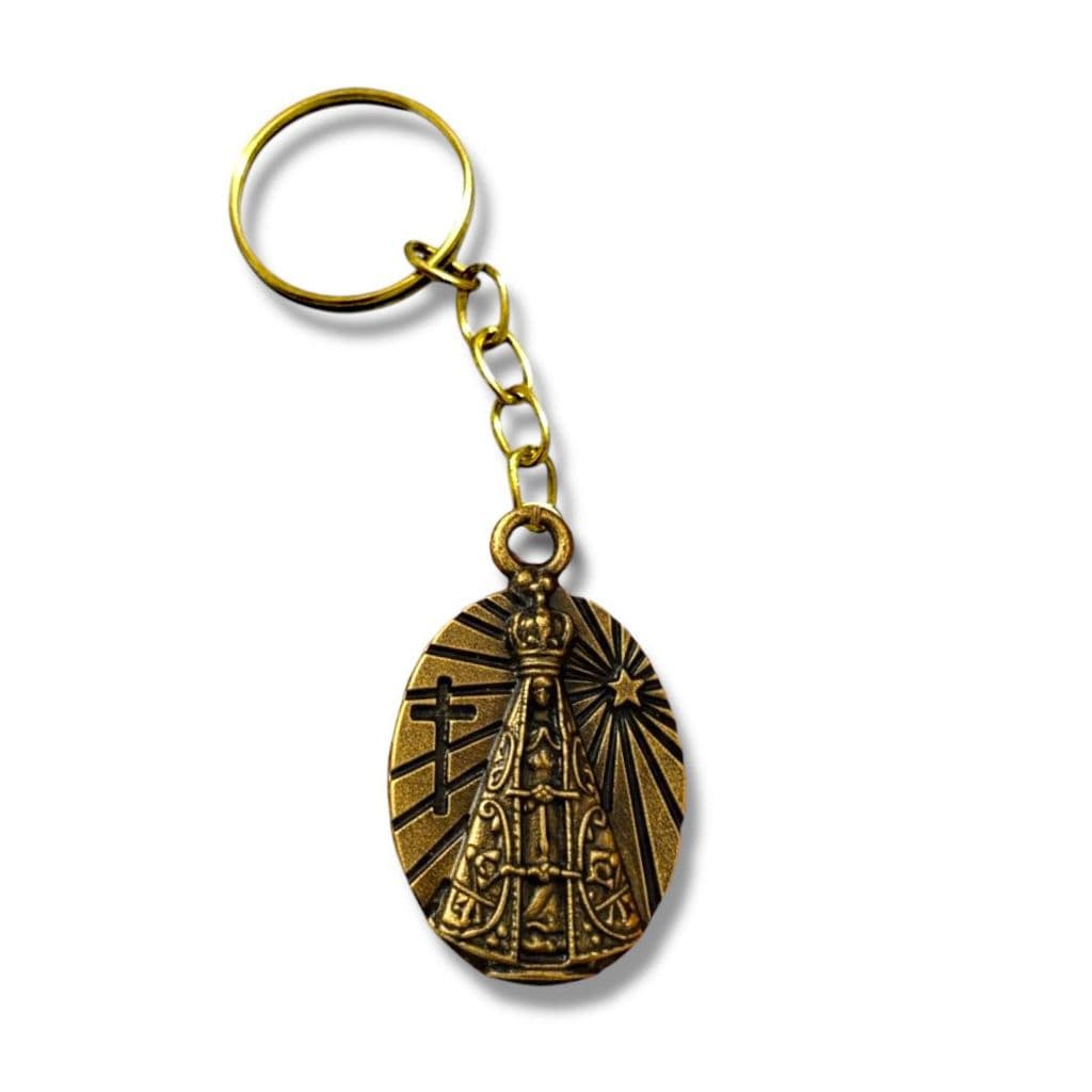 12 Chaveiros de Nossa Senhora Aparecida Relevo Metal Zamak