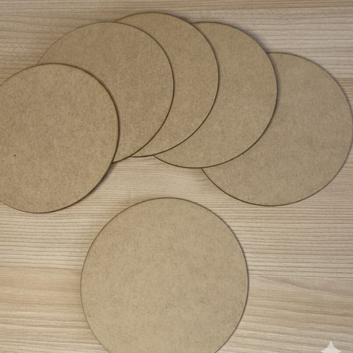 10 Recortes Em MDF Cru Circular Com 15CM De Diâmetro Para Decoração Artesanato Enfeites