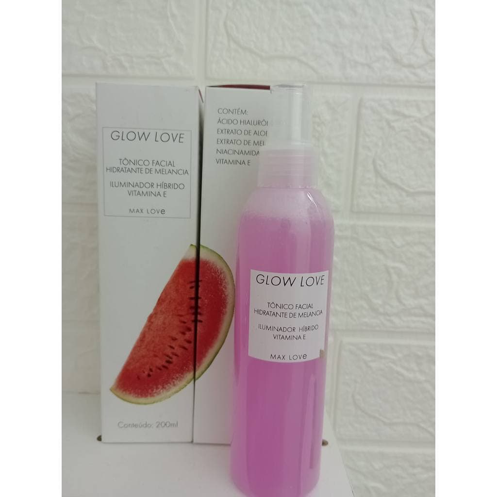 TONICO FACIAL HIDRATANTE DE MELANCIA GLOW LOVE 200ML MAX LOVE