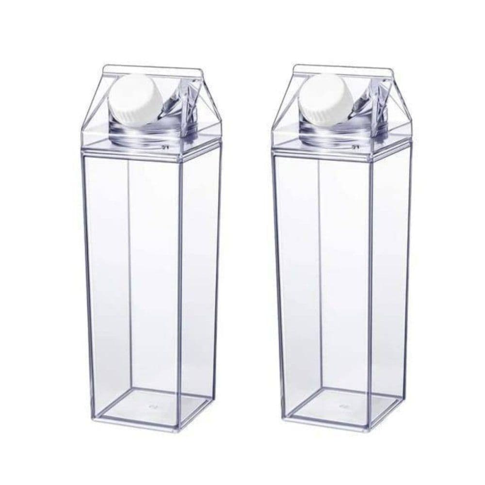Garrafa De Acrílico Transparente Caixa De Leite Geladeira Leite Suco Bebidas Água Chá 500ml