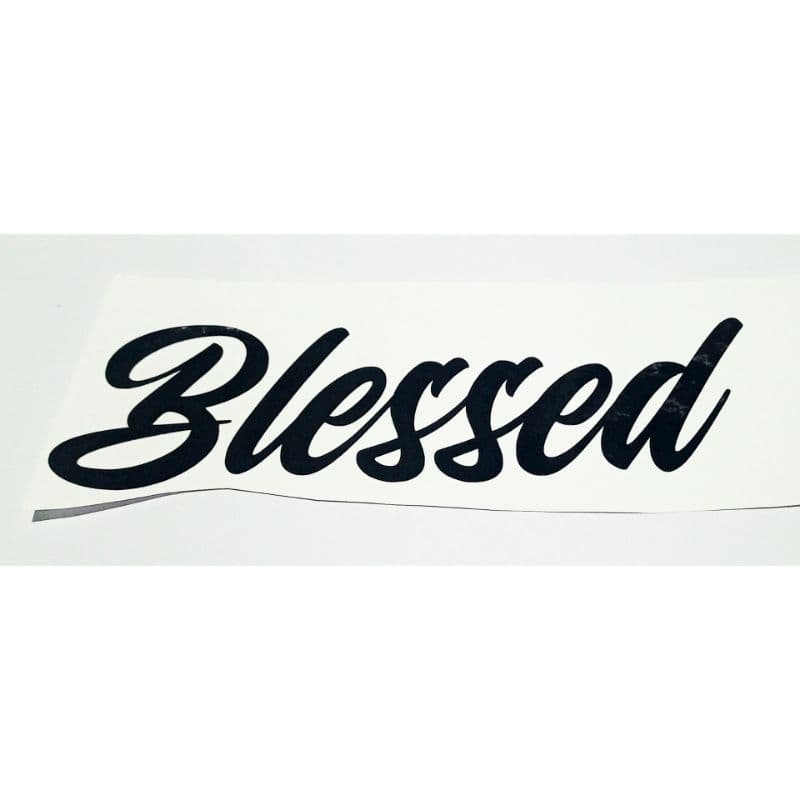 Adesivo Blessed 10cm decorativo carro vinil prova d'água