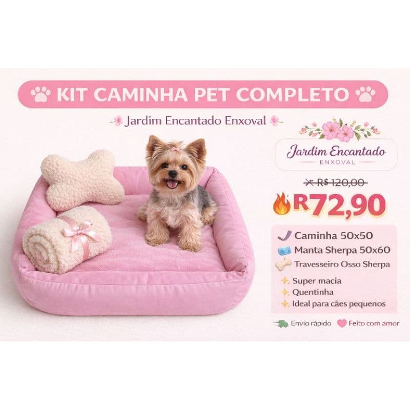 KIT PET CAMA+MANTA+OSSO