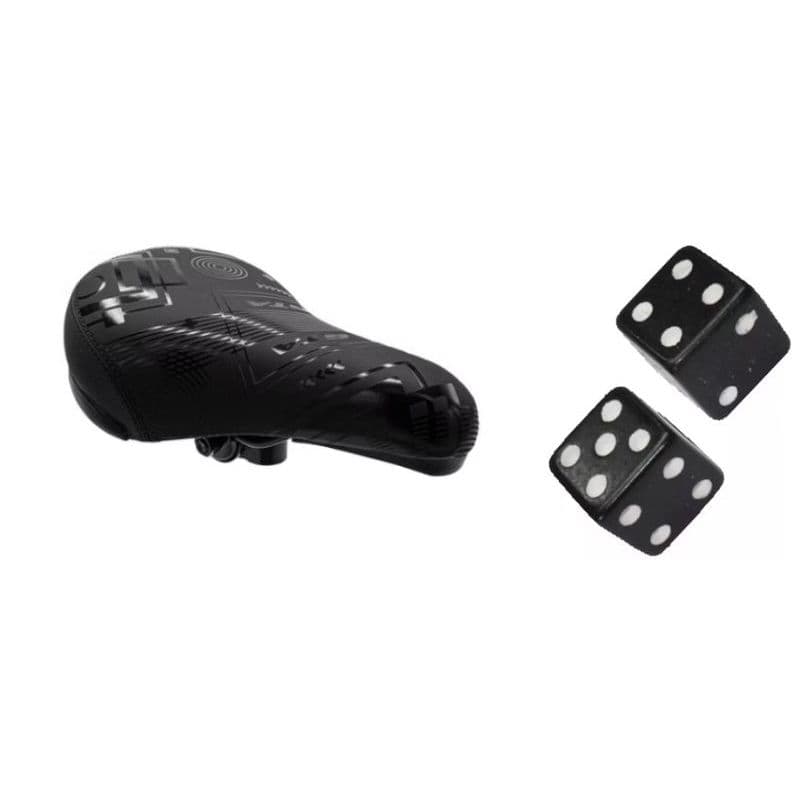 Selim BMX GTA Nitro Preto com Estofado Macio e Acolchoado tampa valvula preto