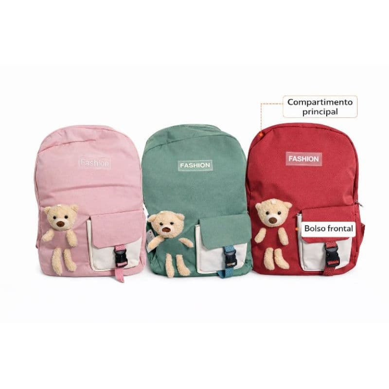🎒 Mochila Infantil com Ursinho – Linda, Prática e Confortável