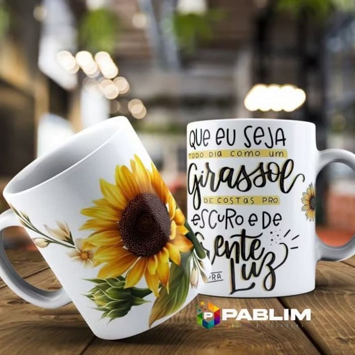 Caneca Girassol 325ml – Delicada e Inspiradora