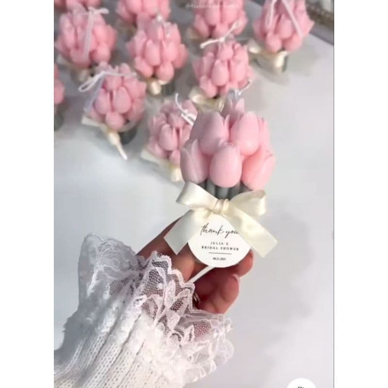 Lembrancinhas kit velas aromáticas buquê de tulipas🌷
