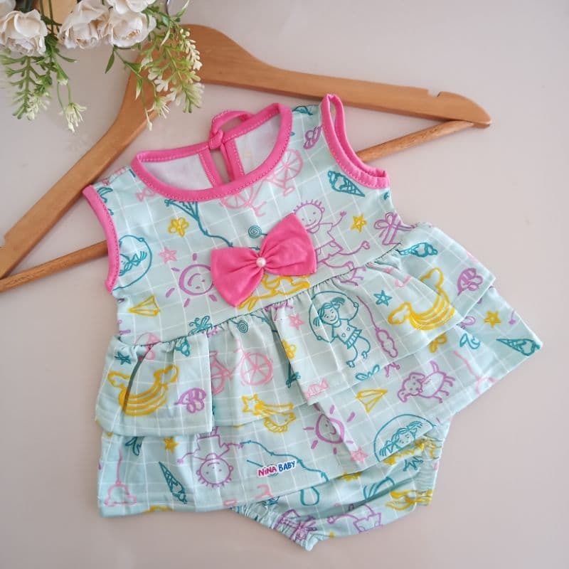 Body vestido para bebês meninas Roupa infantil menina