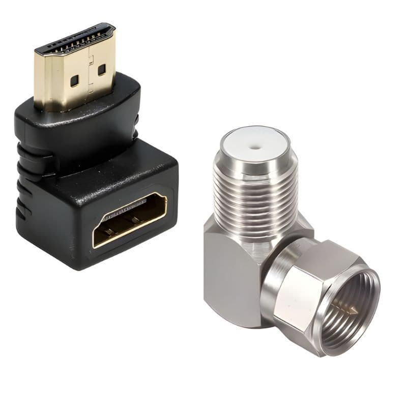 kit Adaptadores HDMI 90 Conector F 90 Para Tv Receptores e Games