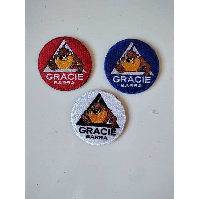 PATCH BORDADO COM VELCRO-JIU JITSU-GRACIE BARRA