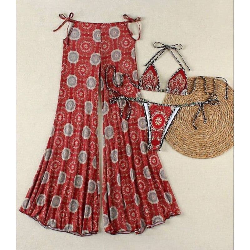 conjunto de praia feminino, biquíni de rica