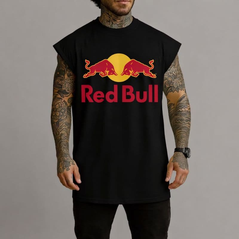 Camiseta Regata Oversized Estampada Redbul 100 % algodao